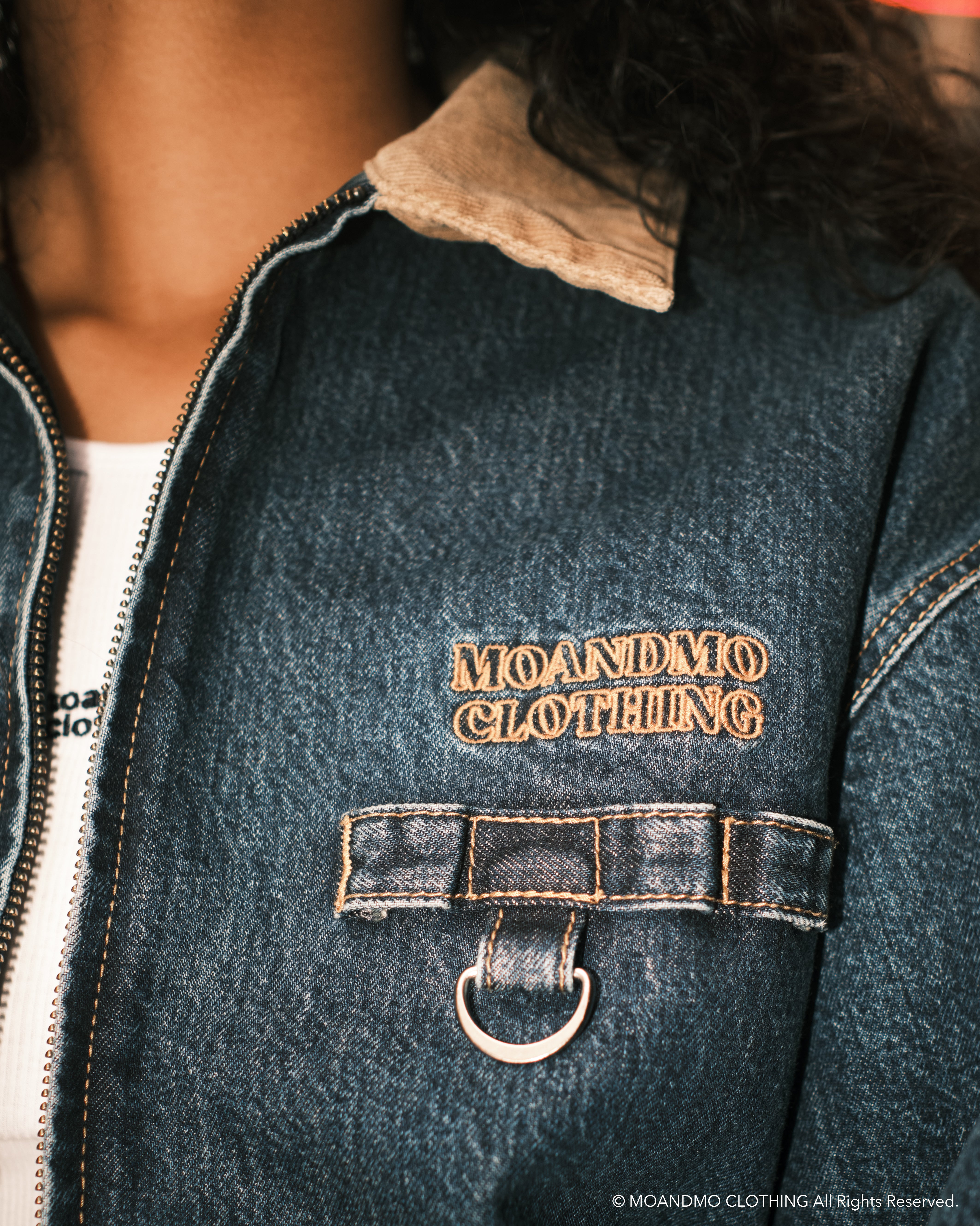 MOUSSY MOANDMO DENIM PADDED ジャケット MOUSSY Collaboration