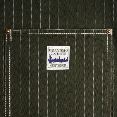 PINSTRIPED CHORE JACKET / DARK GREEN