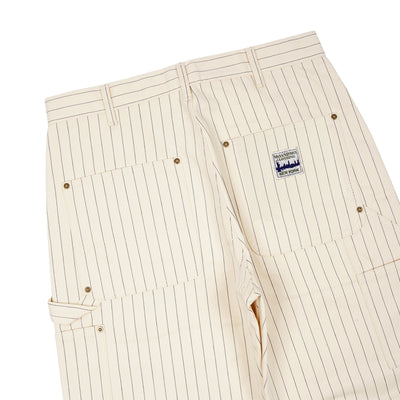 PINSTRIPED DOUBLE KNEE PANTS / IVORY